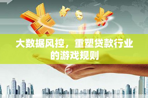 大村大数据风控，重塑贷款行业的游戏规则