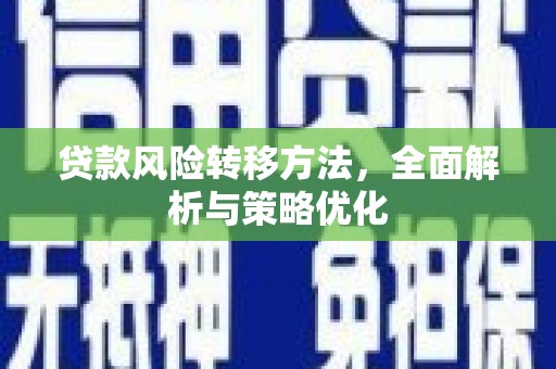 大村贷款风险转移方法，全面解析与策略优化