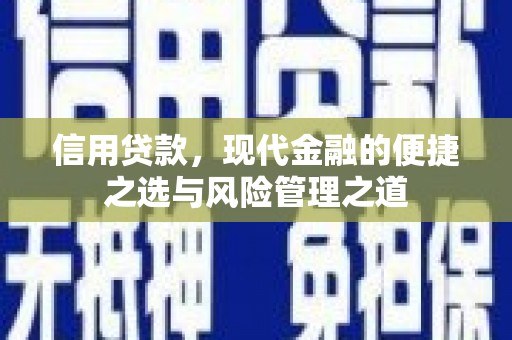 大村信用贷款，现代金融的便捷之选与风险管理之道