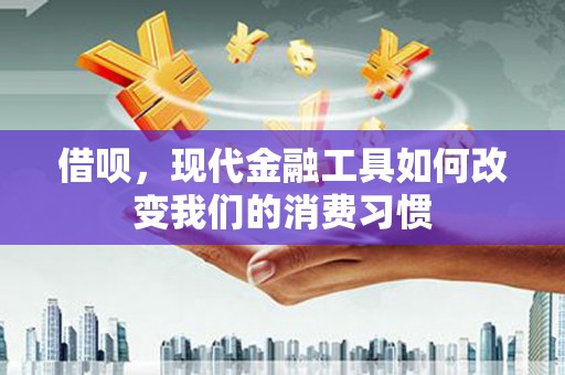 大村借呗，现代金融工具如何改变我们的消费习惯
