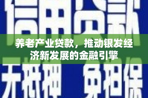 大村养老产业贷款，推动银发经济新发展的金融引擎