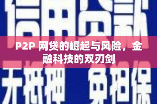 大村P2P 网贷的崛起与风险，金融科技的双刃剑