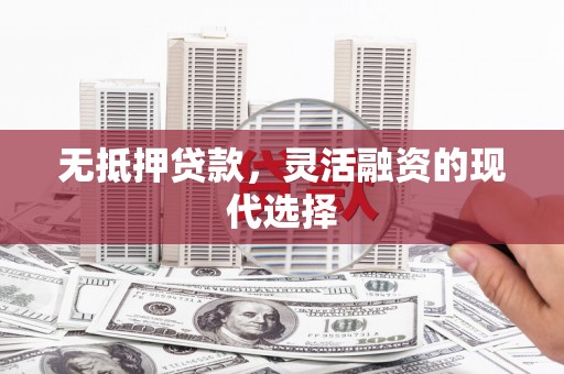 大村无抵押贷款，灵活融资的现代选择