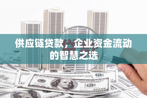 大村供应链贷款，企业资金流动的智慧之选