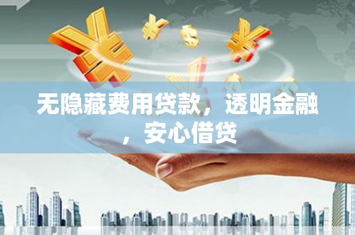 大村无隐藏费用贷款，透明金融，安心借贷