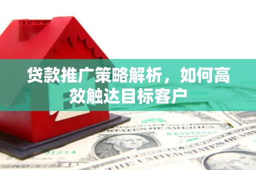 大村贷款推广策略解析，如何高效触达目标客户