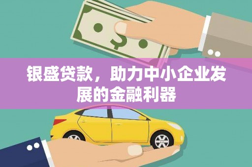 大村银盛贷款，助力中小企业发展的金融利器