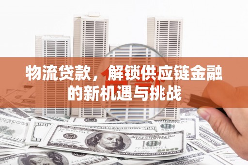 大村物流贷款，解锁供应链金融的新机遇与挑战