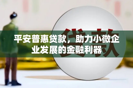 大村平安普惠贷款，助力小微企业发展的金融利器