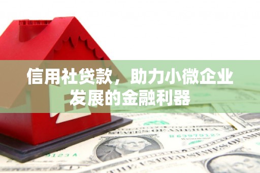 大村信用社贷款，助力小微企业发展的金融利器