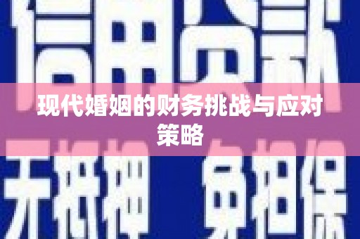 大村现代婚姻的财务挑战与应对策略